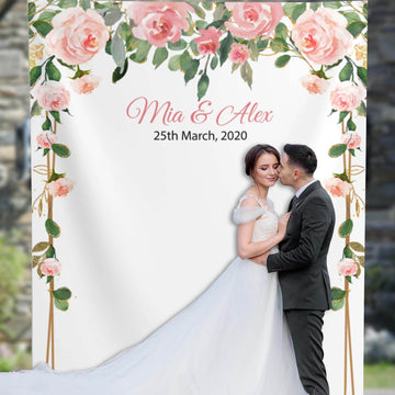 Pink Photo Backdrop for Wedding - iJay Backdrops